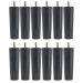 Kit 12 Pés Para Cama Box Baú Solteiro Casal Pé Para Moveis 13cm Preto