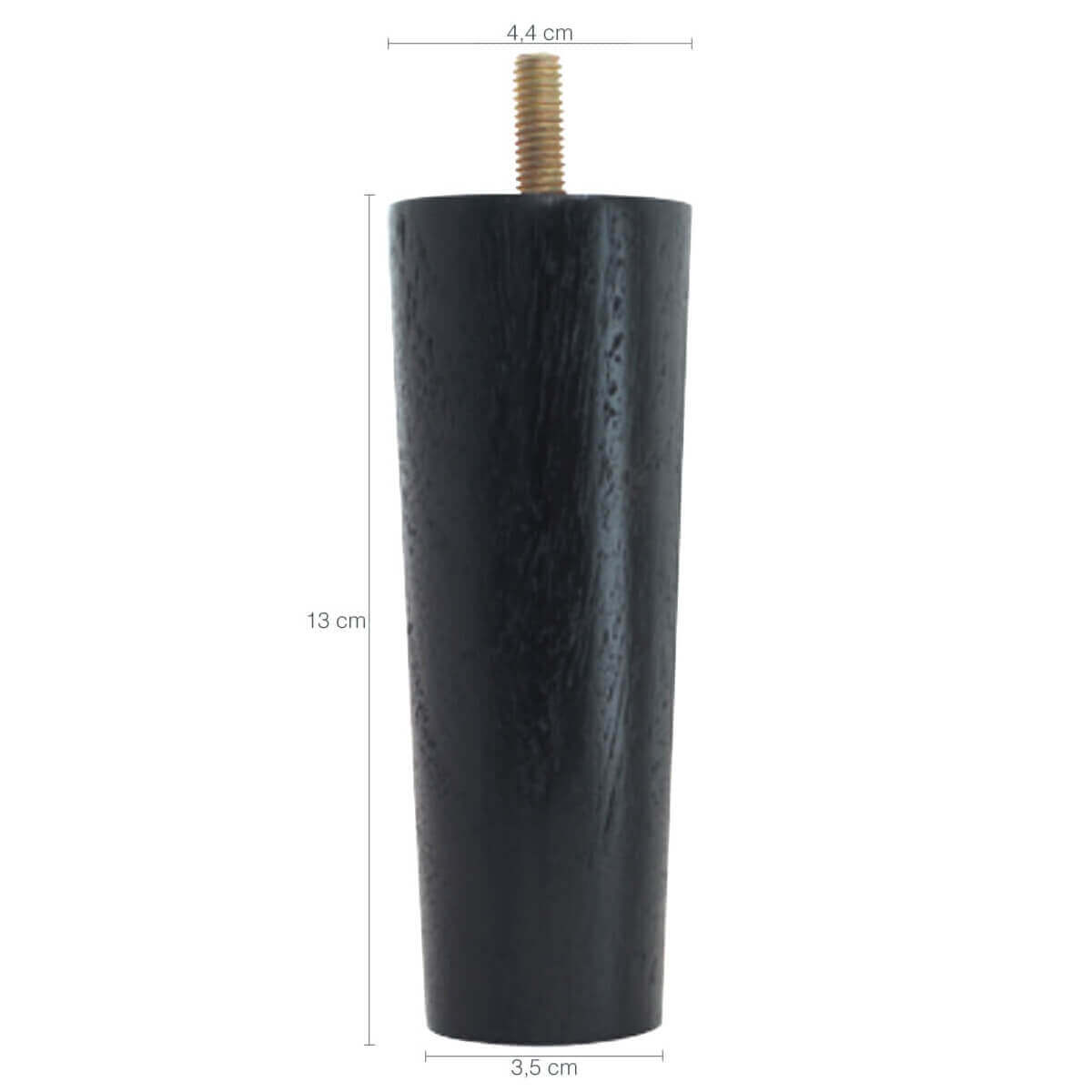 Kit 12 Pés Para Cama Box Baú Solteiro Casal Pé Para Moveis 13cm Preto