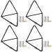 Kit 4 Mãos Francesas Pequenas Triangulares Suportes Aramados Estilo Industrial Preto Fosco
