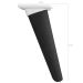 Kit 4 Pés para Poltrona 17cm Inclinado Torto Preto Com Adaptador Branco