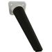 Kit 4 Pés para Poltrona 17cm Inclinado Torto Preto Com Adaptador Branco
