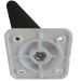 Kit 4 Pés para Poltrona 17cm Inclinado Torto Preto Com Adaptador Branco