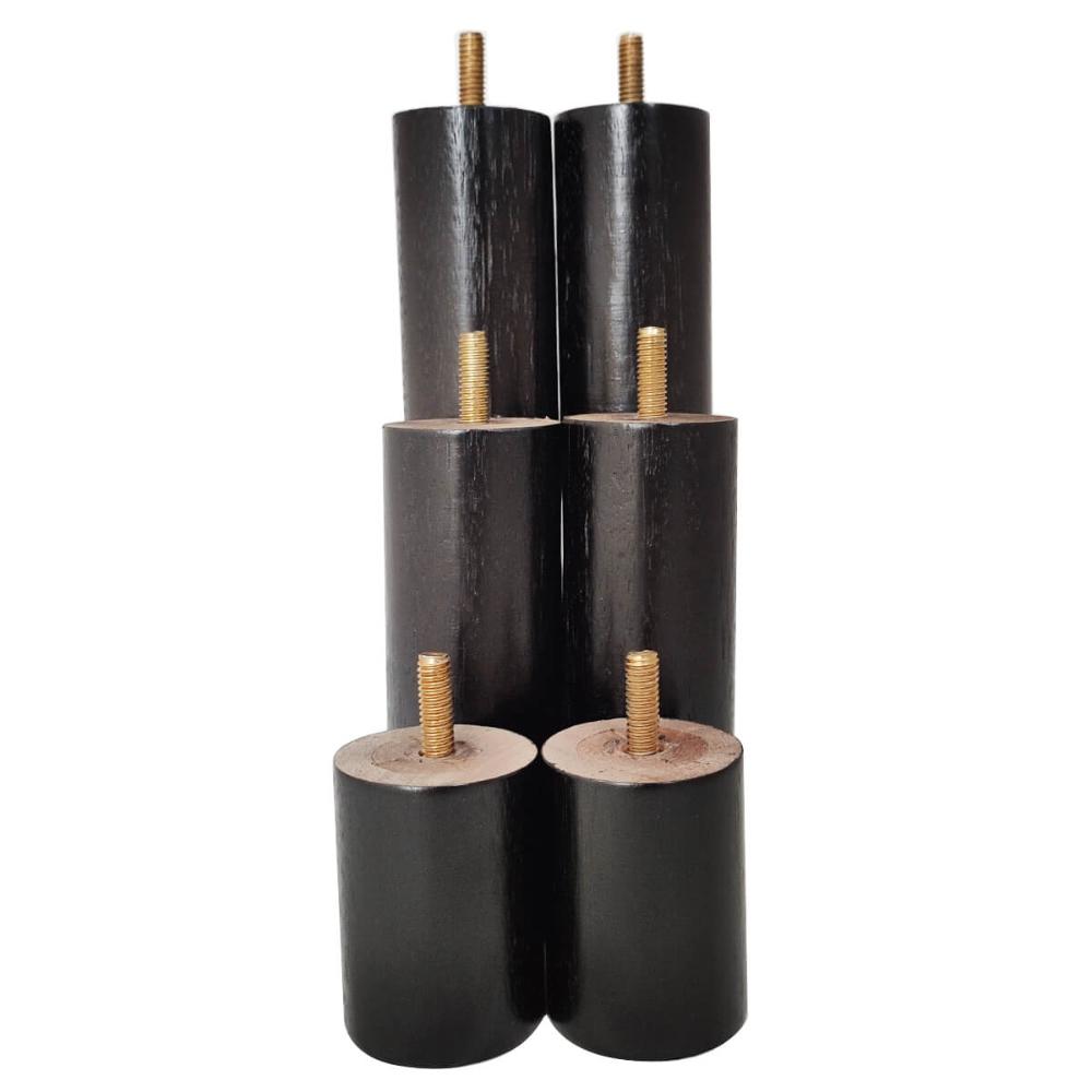 Kit 6 Pés Anti Refluxo Para Cama Pés De Madeira Cama Box