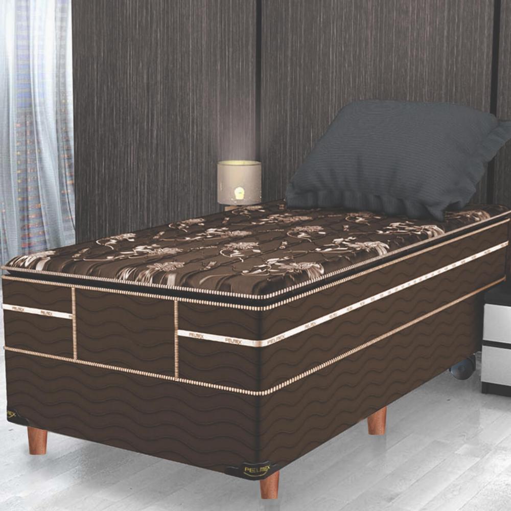 Kit 6 Pés Para Cama Box De Solteiro 4 Fixos E 2 Rodízios Mel
