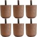 Kit 6 Pés para Cama de Madeira Baixo 5cm Cor Mel para Box Solteiro Casal Queen King