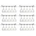 Kit 6 Suportes Organizador Armário Porta Taças Cromado 35cm