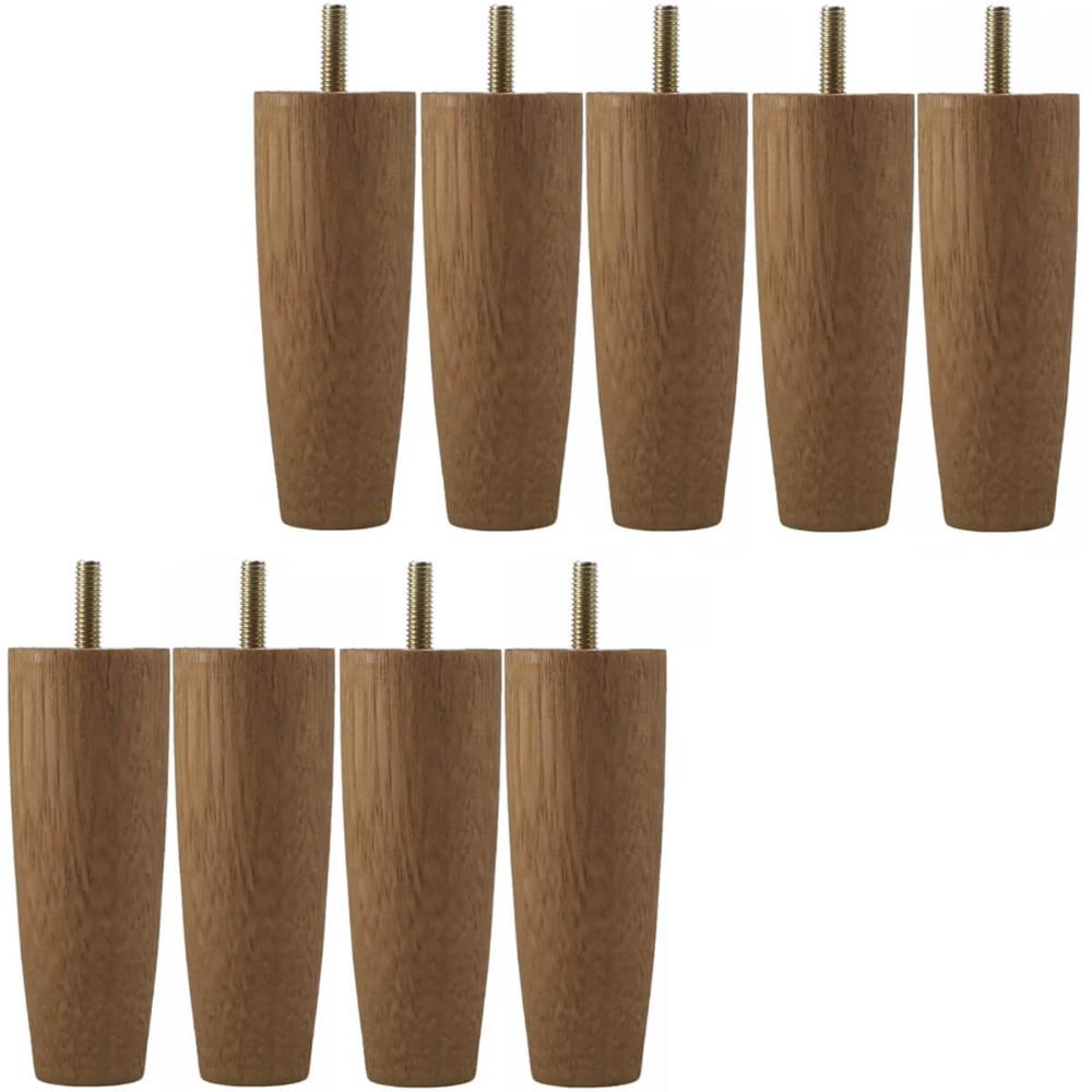 Kit 9 Pés Para Móveis Cama Casal Pé Para Cama Box Em Madeira