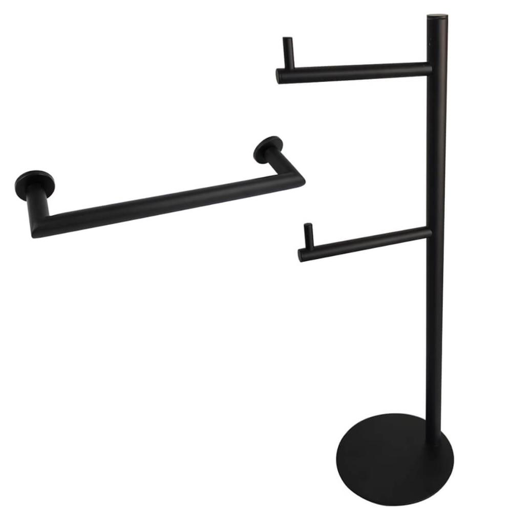 Kit Acessórios Banheiro Inox Toalheiro 30cm Papeleira de Chã