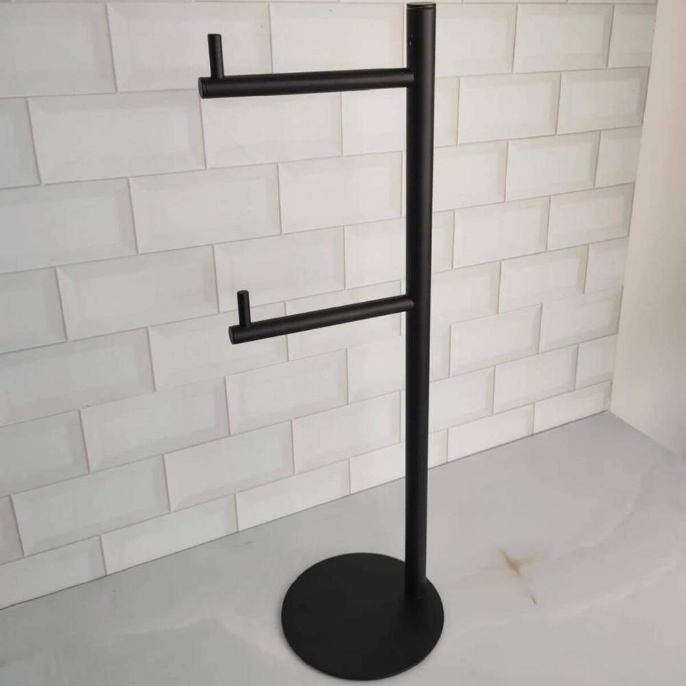 Kit Acessórios Banheiro Inox Toalheiro 30cm Papeleira de Chã
