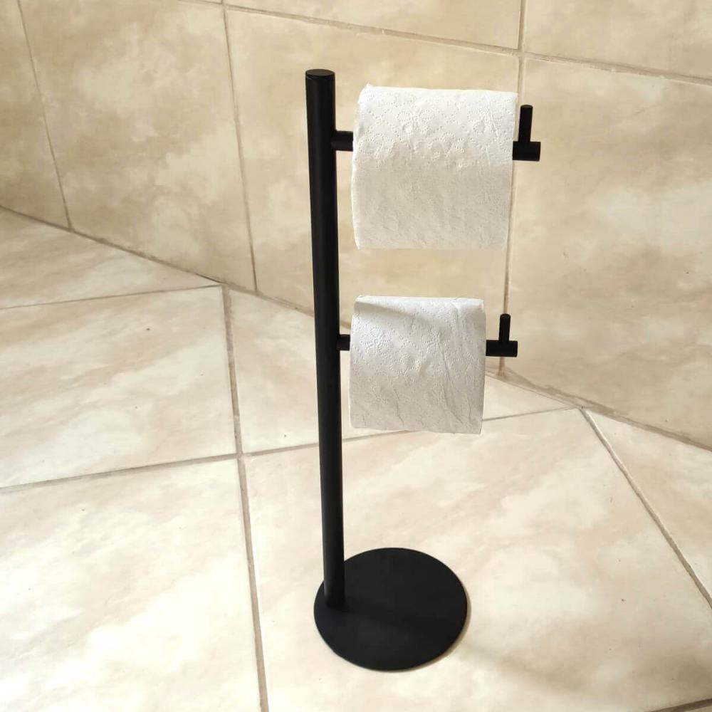 Kit Acessórios Banheiro Inox Toalheiro 30cm Papeleira de Chã
