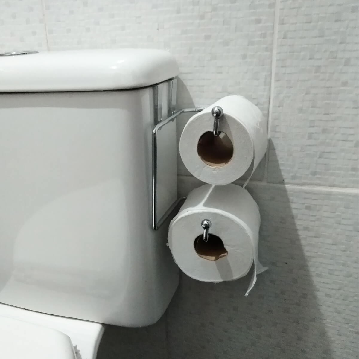 Kit Banheiro Toalheiro 45cm Box Suporte Porta Papel Descarga