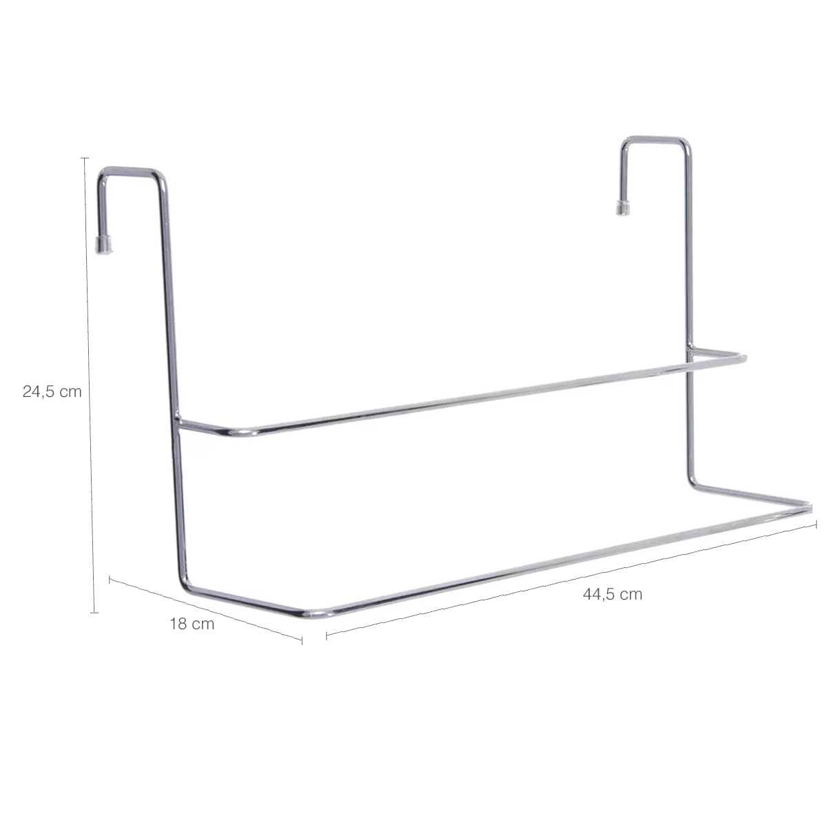 Kit Banheiro Toalheiro 45cm Box Suporte Porta Papel Descarga