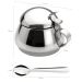 Kit Café Da Manhã Porta Frios Duplo Com Pegador Açucareiro e Porta Pão Aço Inox