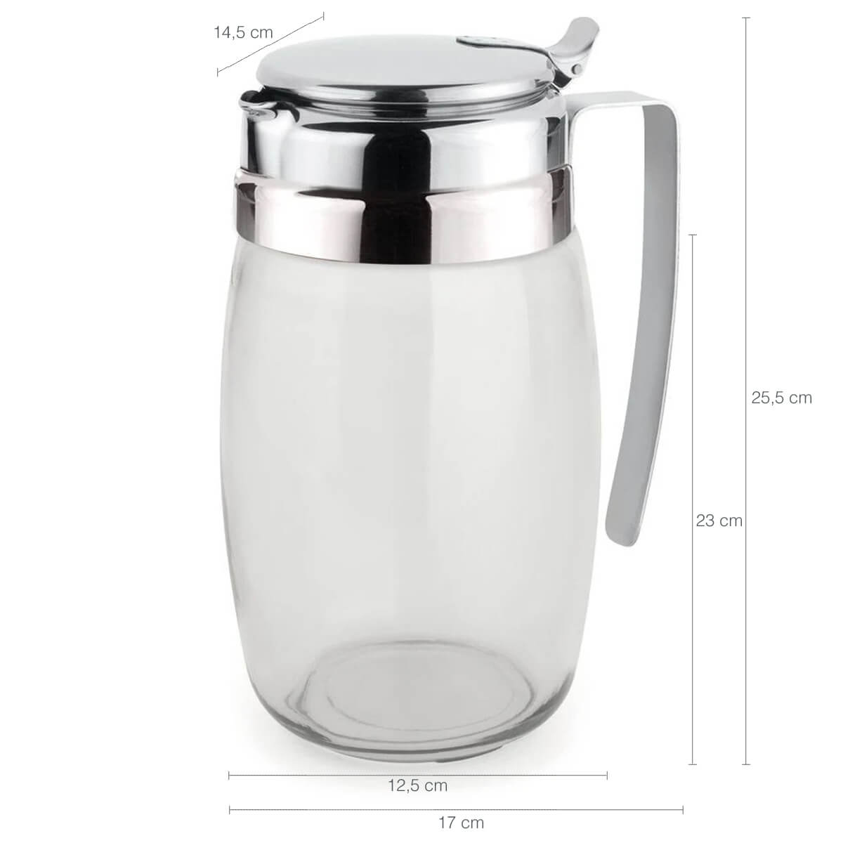 Kit Jarra de Vidro Com Tampa 2L e Balde De Gelo Térmico 2,3L Com Pinça Aço Inox