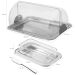 Kit Para Café em Aço Inox Queijeira Porta Pão Manteigueira Espátula Açucareiro Porta Frios