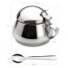 Kit Para Café em Aço Inox Queijeira Porta Pão Manteigueira Espátula Açucareiro Porta Frios
