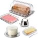 Kit Para Café em Aço Inox Queijeira Porta Pão Manteigueira Espátula Açucareiro Porta Frios