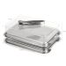 Kit Porta Fatiados Com Pegador Porta-Frios Retangular Empilhável Aço Inox