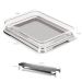 Kit Porta Fatiados Com Pegador Porta-Frios Retangular Empilhável Aço Inox