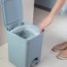 Lixeira de Pedal OU Cesto de Lixo para Cozinha Escritório Linha Trium 12 Litros Azul Glacial