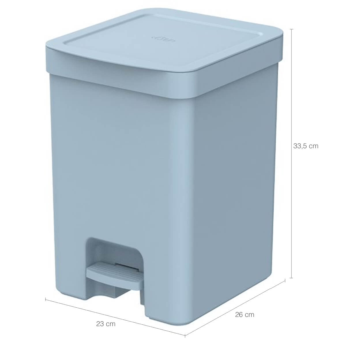Lixeira de Pedal OU Cesto de Lixo para Cozinha Escritório Linha Trium 12 Litros Azul Glacial