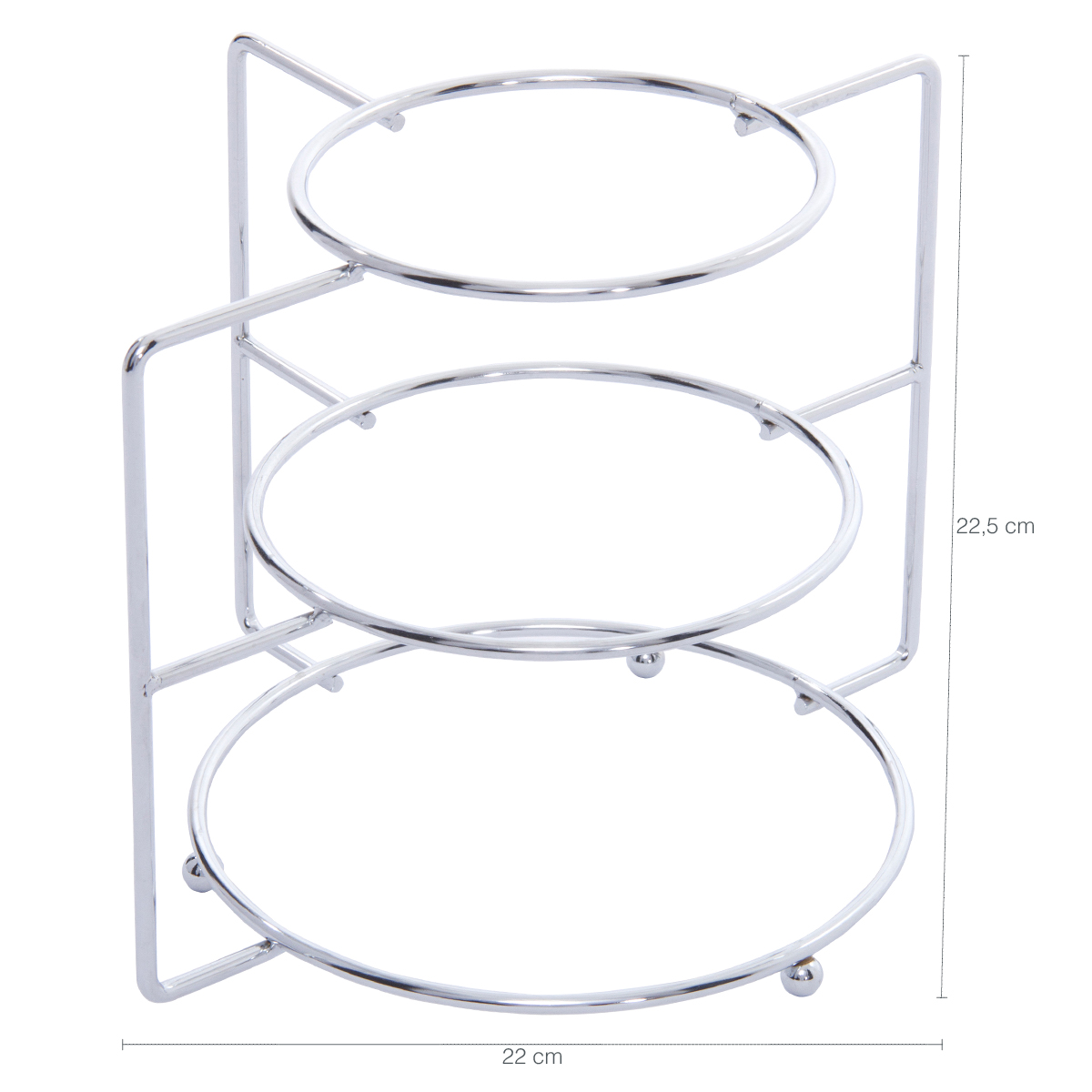 Organizador Suporte De Pratos Cromado Divisor 3 Níveis Rack