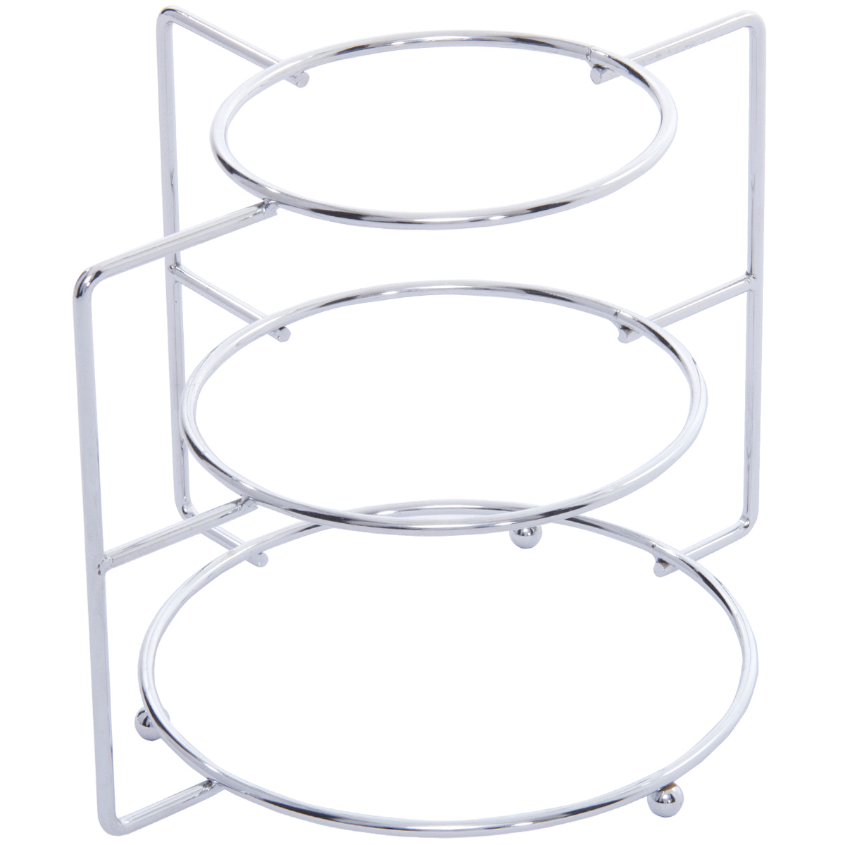 Organizador Suporte De Pratos Cromado Divisor 3 Níveis Rack