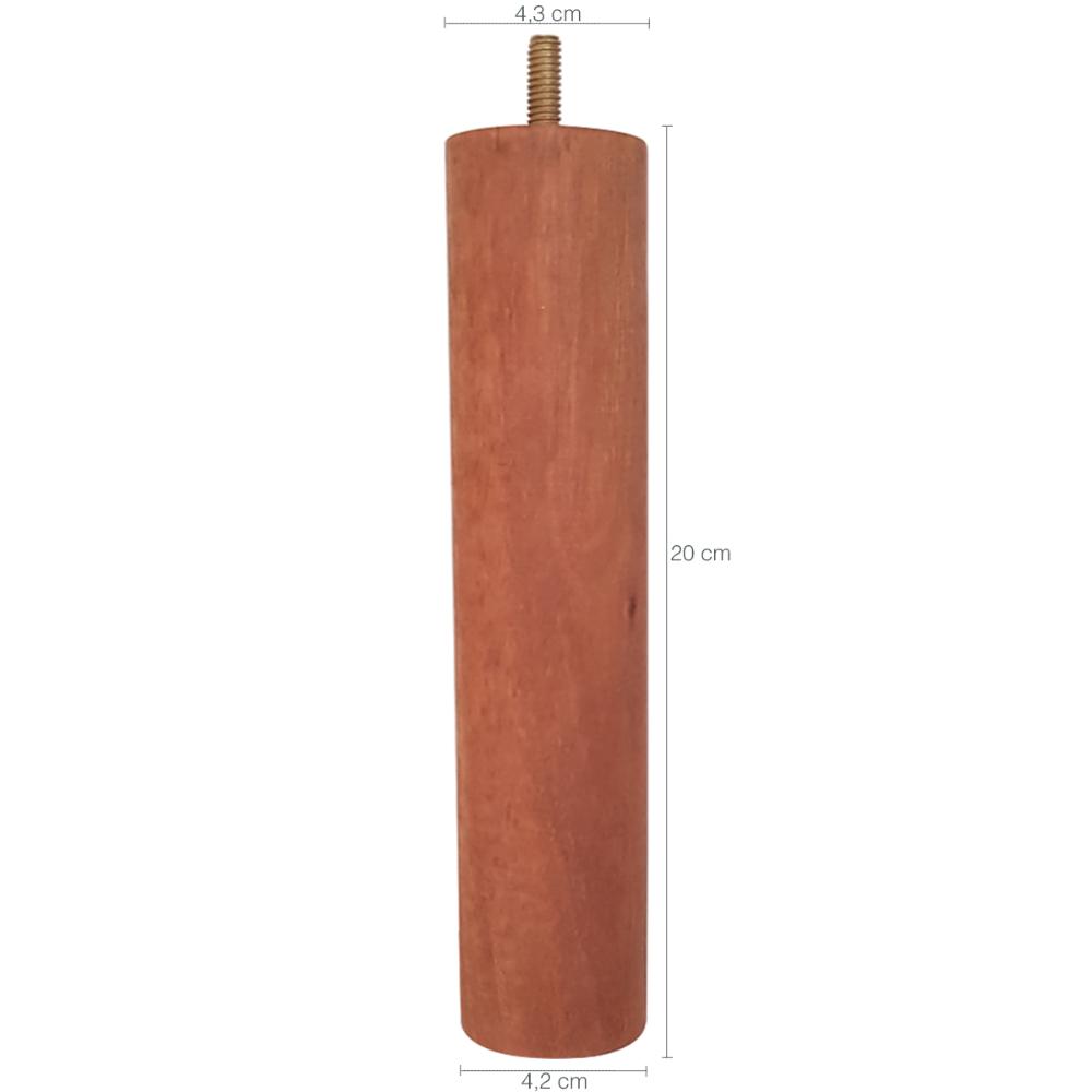 Pé De Cama Box 1 Peça Reposição Pés Para Móveis Pé Palito 20cm Mel