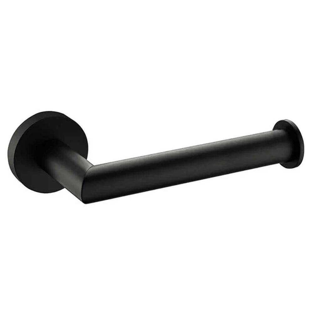 Papeleira Suporte Porta Papel Higiênico Aço Inox Preto Banhe