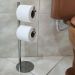 Papeleira em Aço Inox Suporte Porta 2 Rolos Papel Higiênico