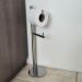 Papeleira em Aço Inox Suporte Porta 2 Rolos Papel Higiênico