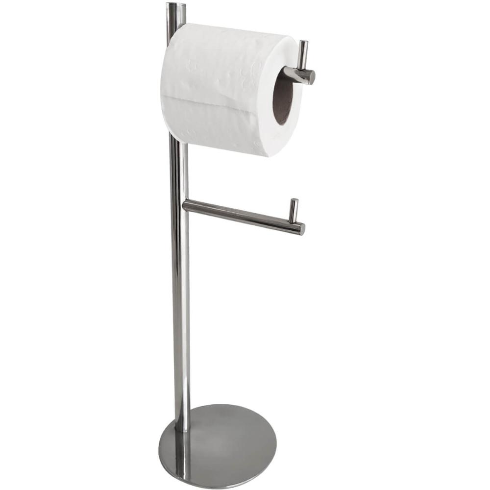 Papeleira em Aço Inox Suporte Porta 2 Rolos Papel Higiênico