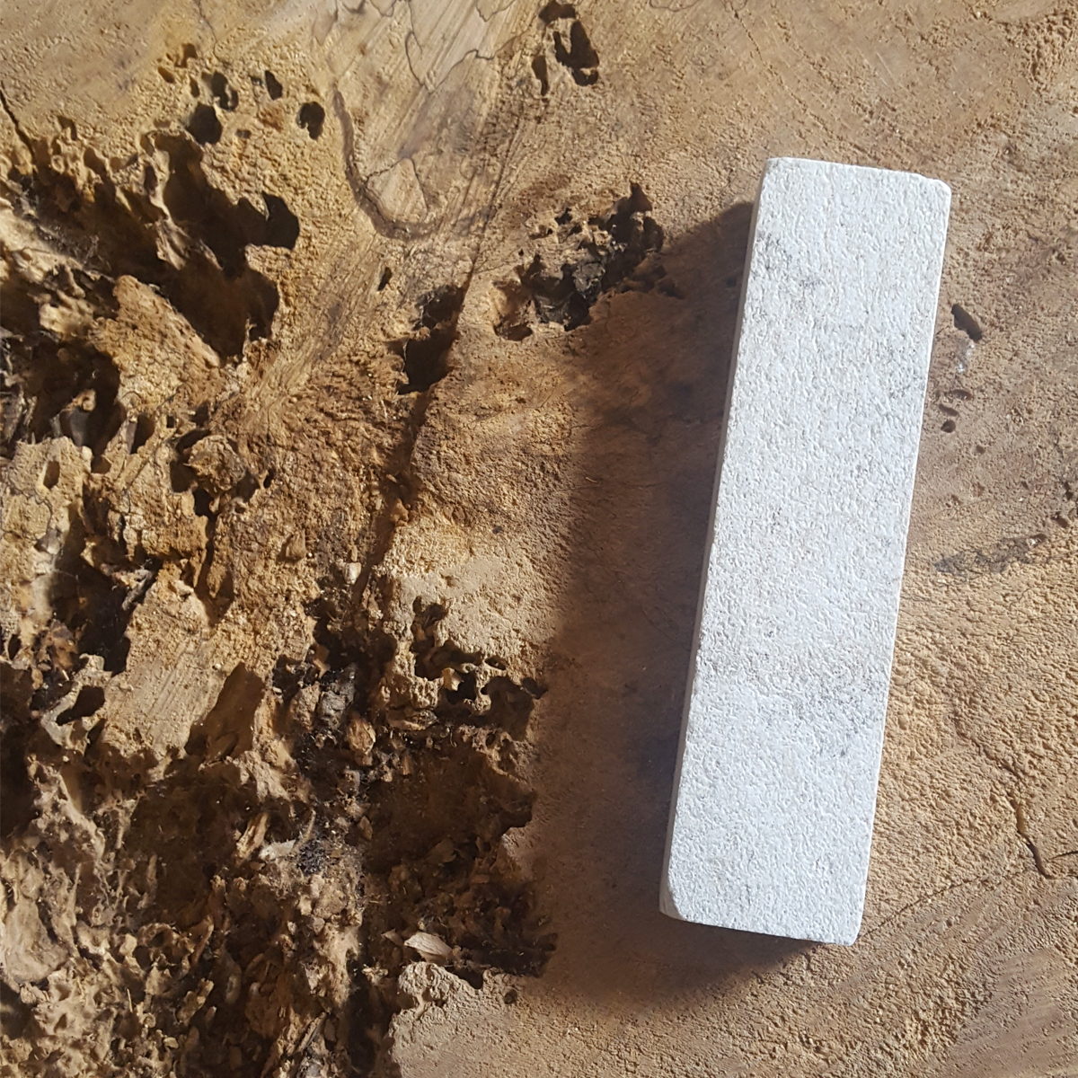 Pedra Natural Tripla Face De Afiar E Amolar Lâmina Fio Faca