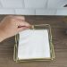 Porta Guardanapo De Mesa Dourado Com Espelho Suporte Para Guardanapo com Peso Duler