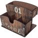 Porta Guardanapos Sachê de Mesa MDF Bar Lanchonete 1 ao 10 Zanline Marrom