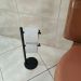 Porta Papel Higiênico Suporte Duplo de Chão Preto Fosco Pape