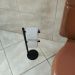 Porta Papel Higiênico Suporte Duplo de Chão Preto Fosco Pape