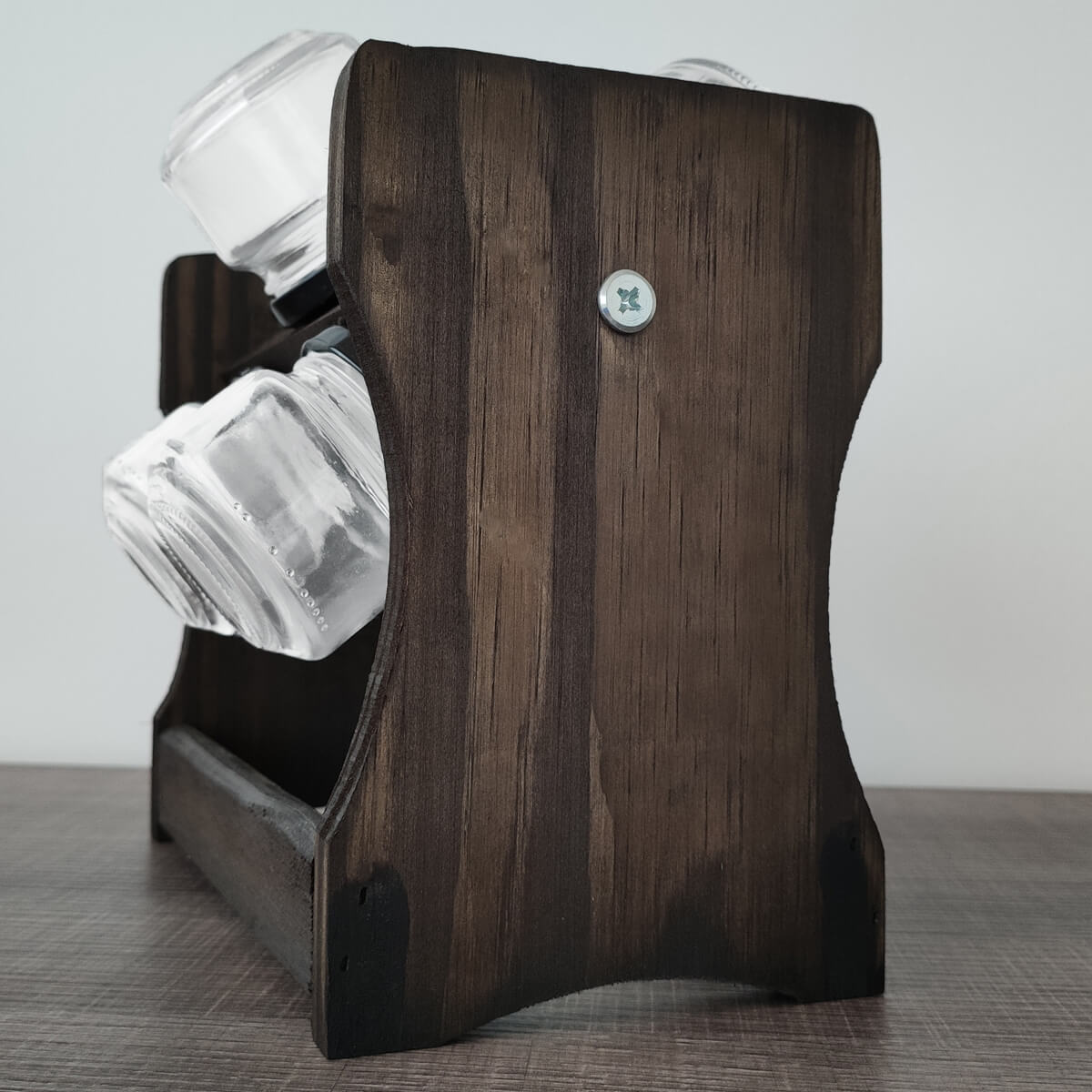 Porta Temperos Giratório 6 Potes De Tempero De Vidro 122ml
