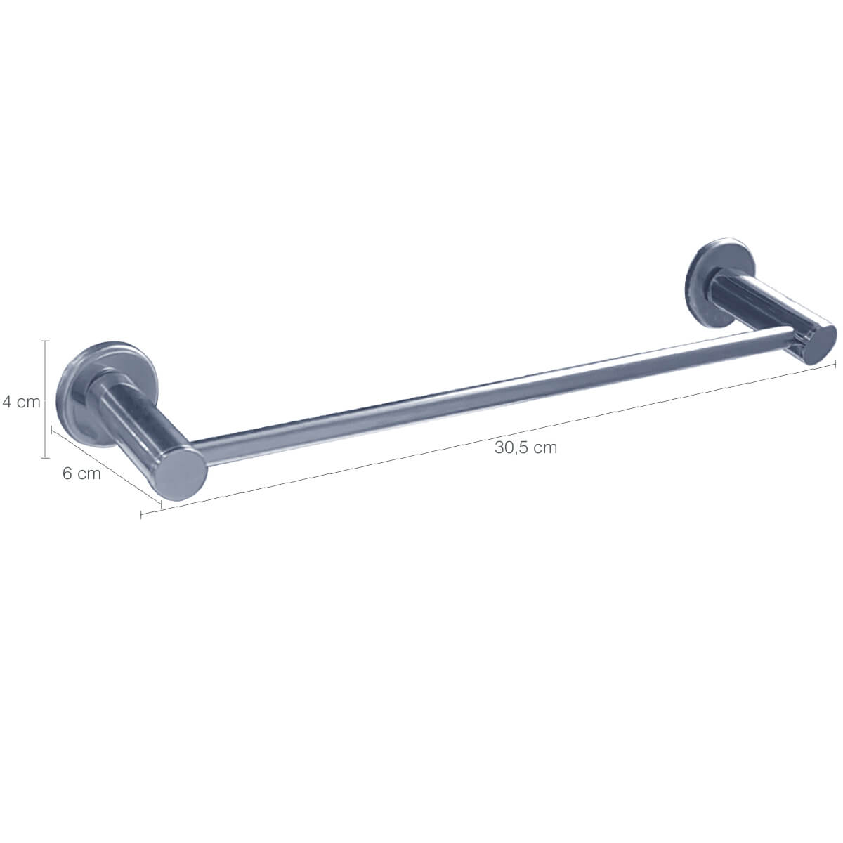 Porta Toalha De Rosto 30cm Aço Inox Toalheiro De Parede