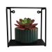 Prateleira Simples Quadrada Nicho Estilo Industrial Decorativo Preto Fosco