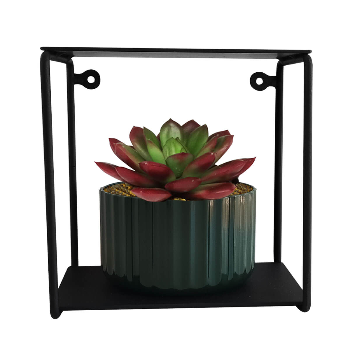 Prateleira Simples Quadrada Nicho Estilo Industrial Decorativo Preto Fosco