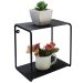 Prateleira Simples Quadrada Nicho Estilo Industrial Decorativo Preto Fosco