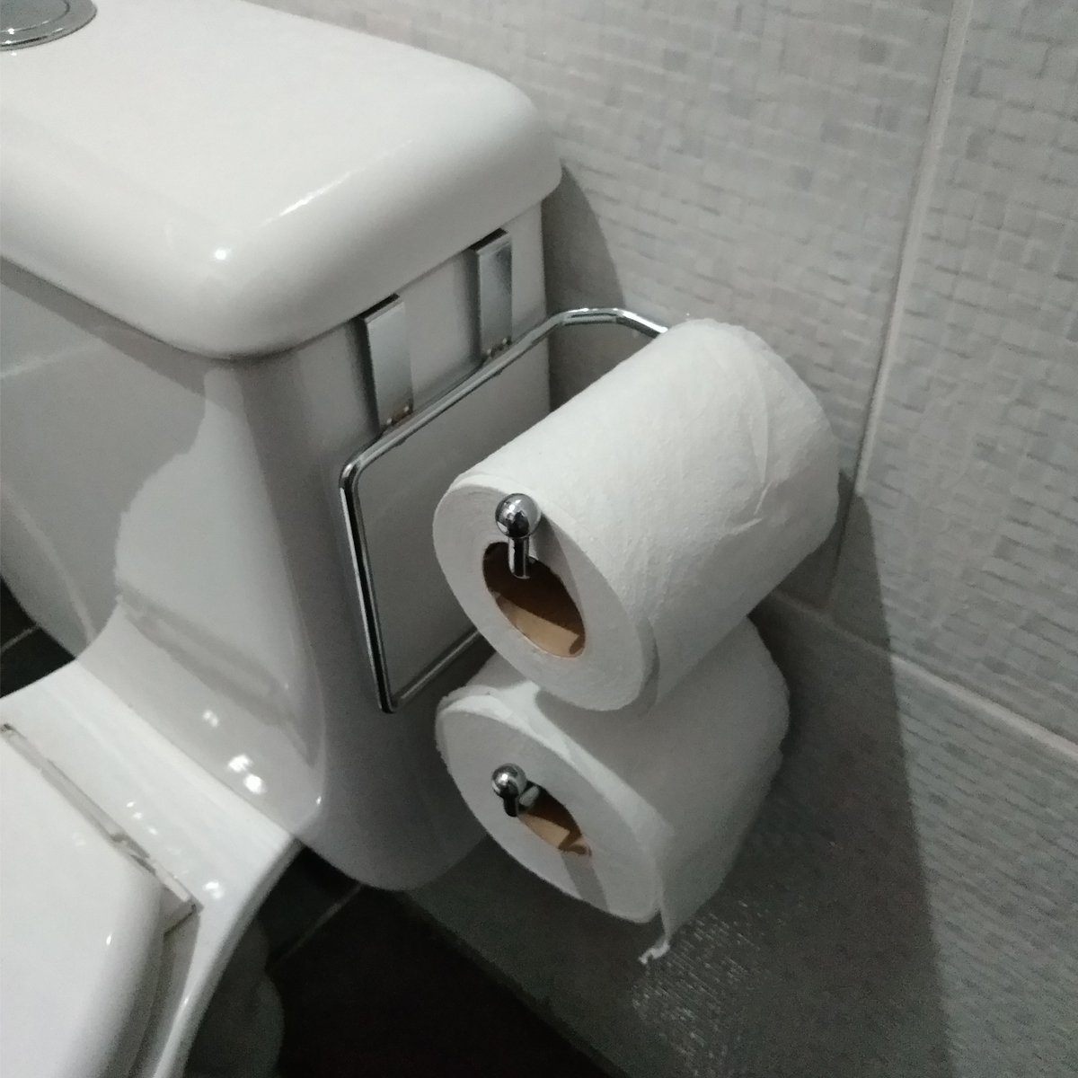 Suporte Duplo Papel Higiênico Papeleira Caixa De Descarga
