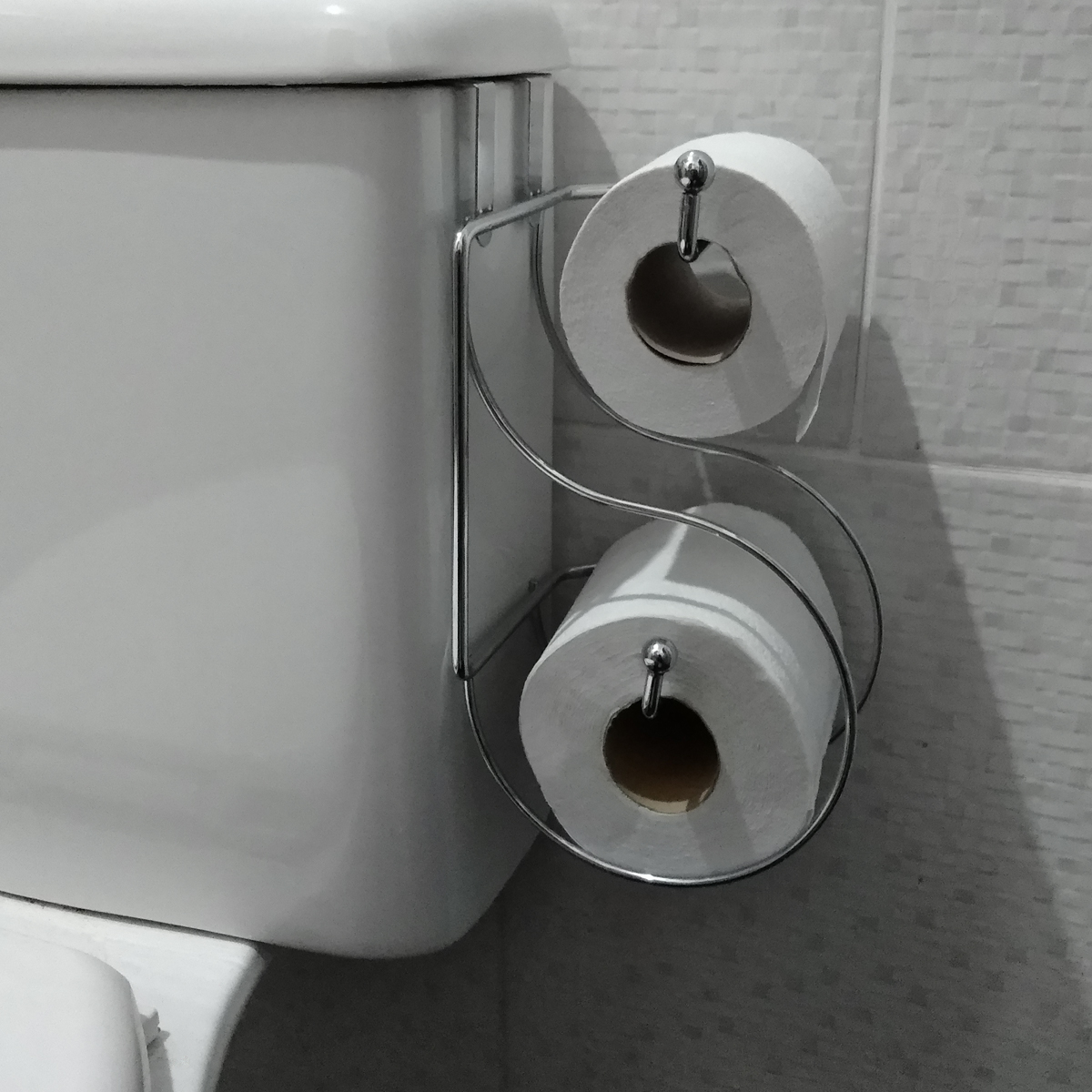 Suporte Duplo Porta Papel Higiênico Caixa Descarga Acoplada