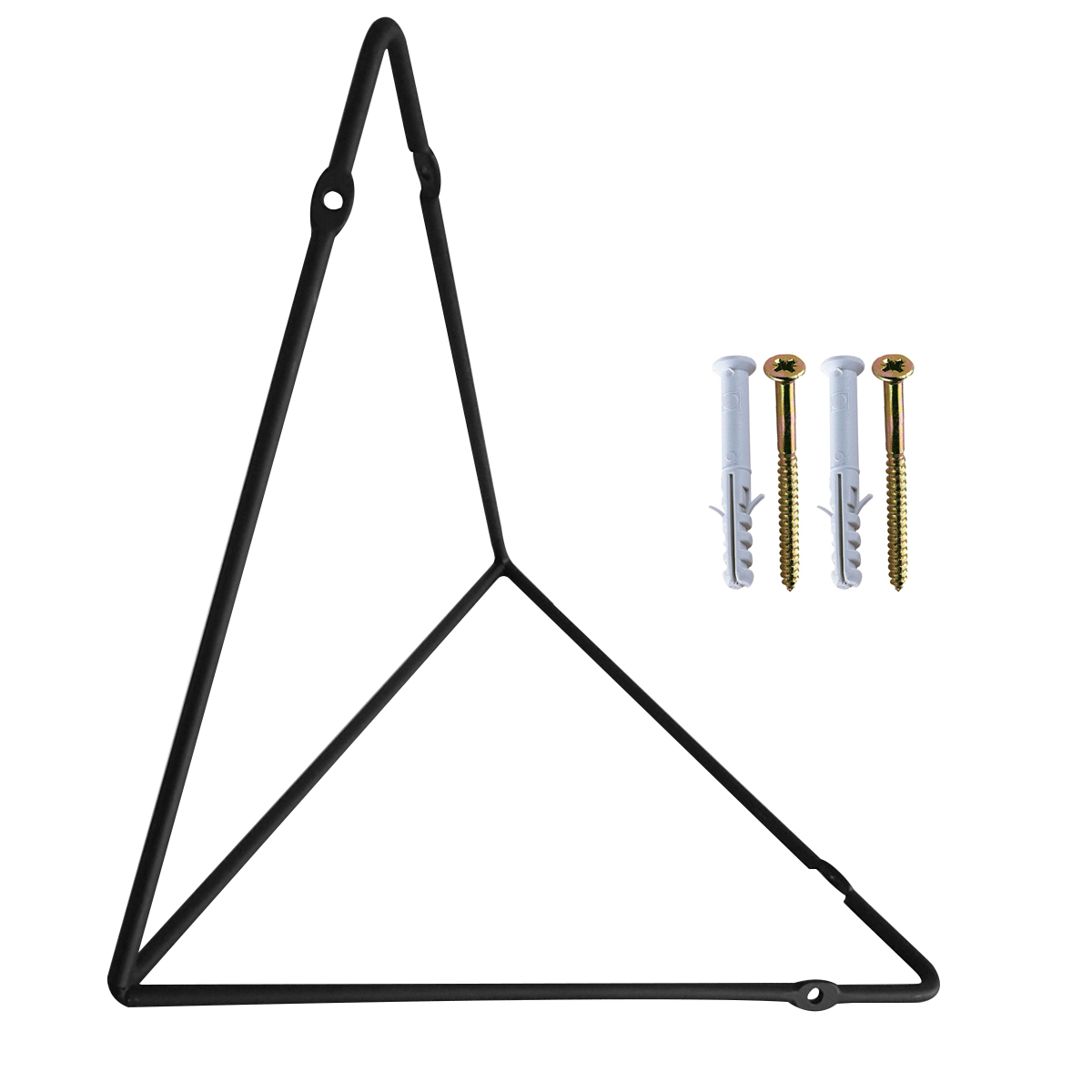 Suporte Mão Francesa Grande Triangular Prateleira Aramado Preto Fosco