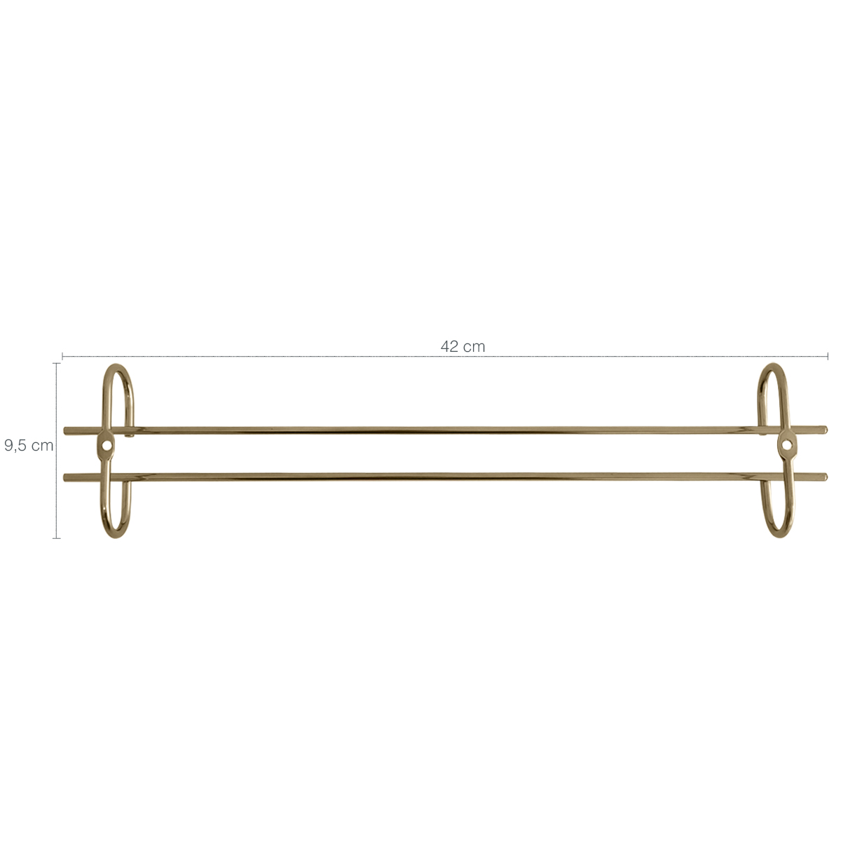 Suporte Para Pendurar Taças 42cm Organizador Porta Taças Suspenso Dourado