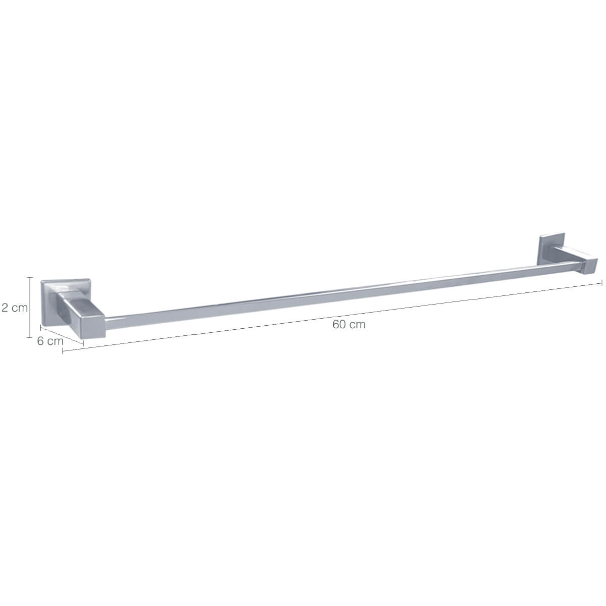 Suporte Para Toalha De Banho Toalheiro 60cm Banheiro Inox