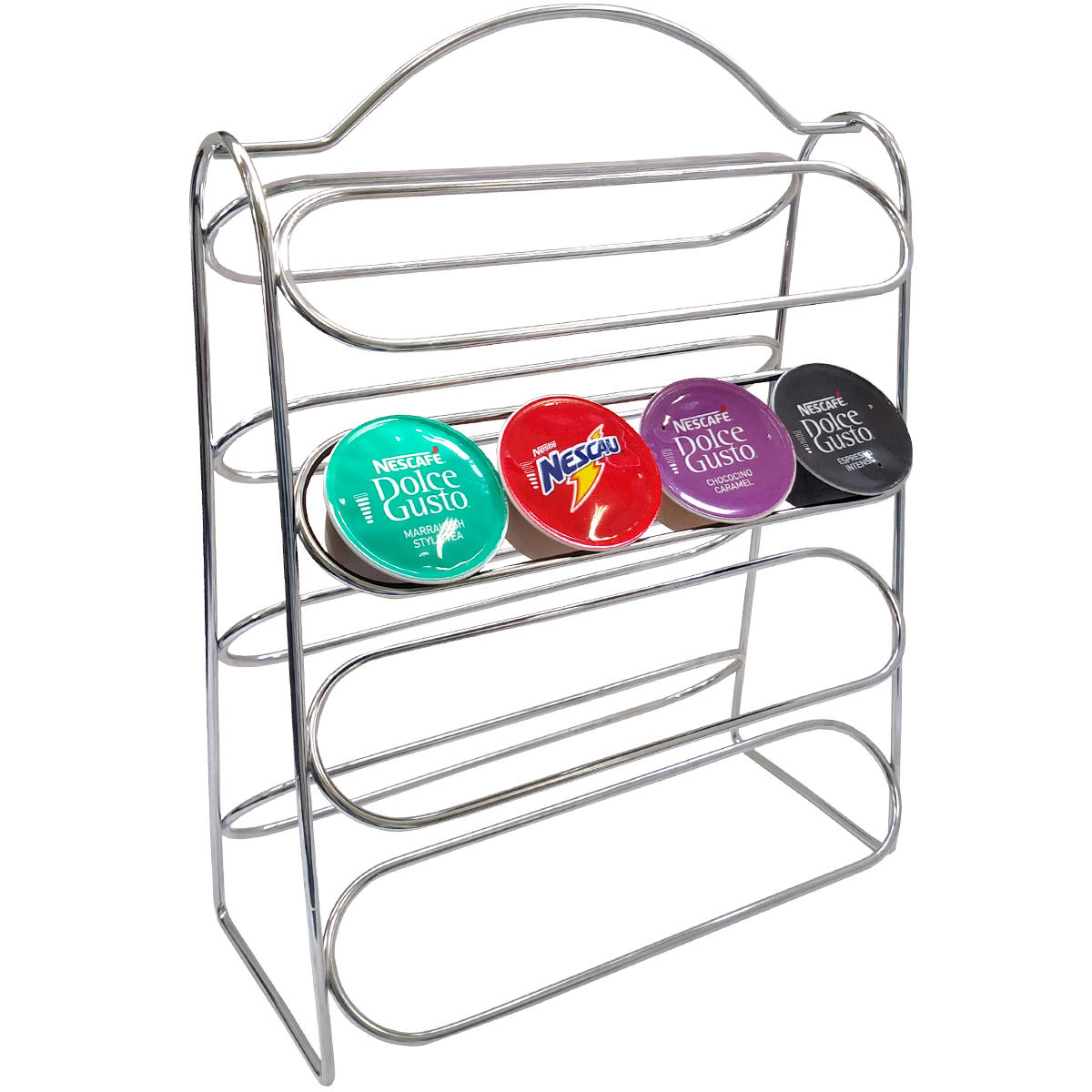 Suporte Porta 32 Cápsulas Dolce Gusto De Cafeteira Cromado