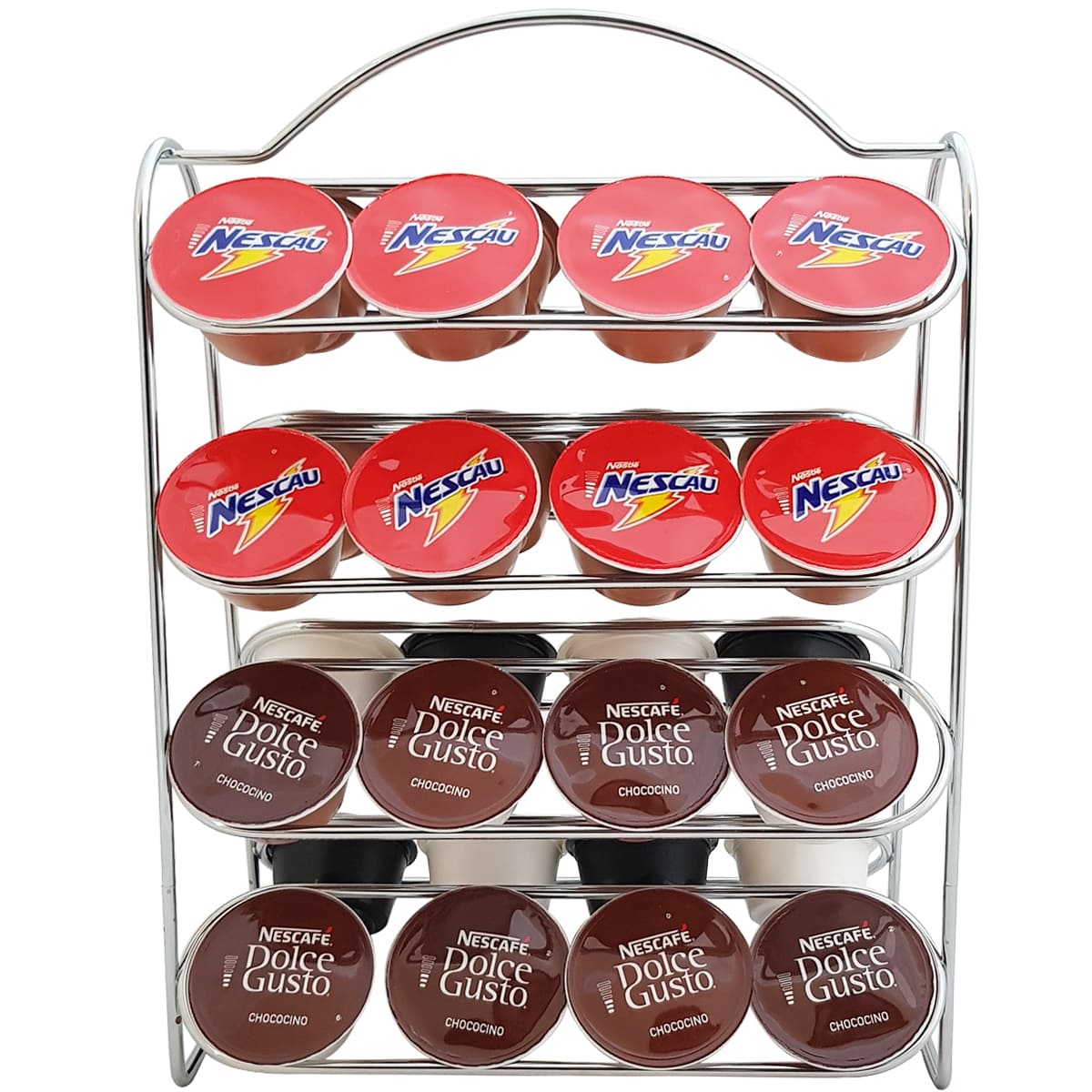 Suporte Porta 32 Cápsulas Dolce Gusto De Cafeteira Cromado
