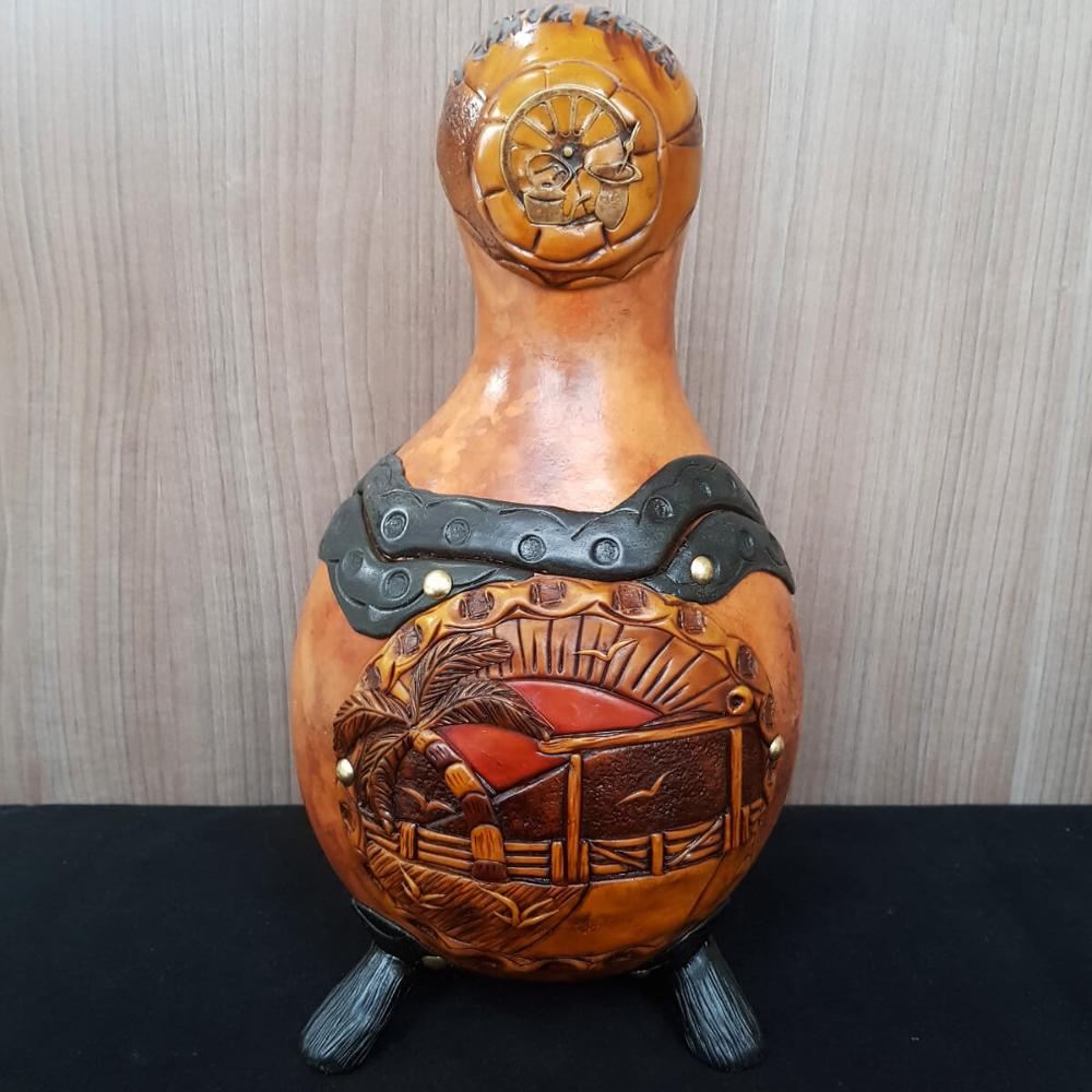 Suporte Porta Erva Mate Artesanal De Porongo Decorativo
